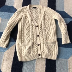 Nili Lotan cream wool cardigan size small